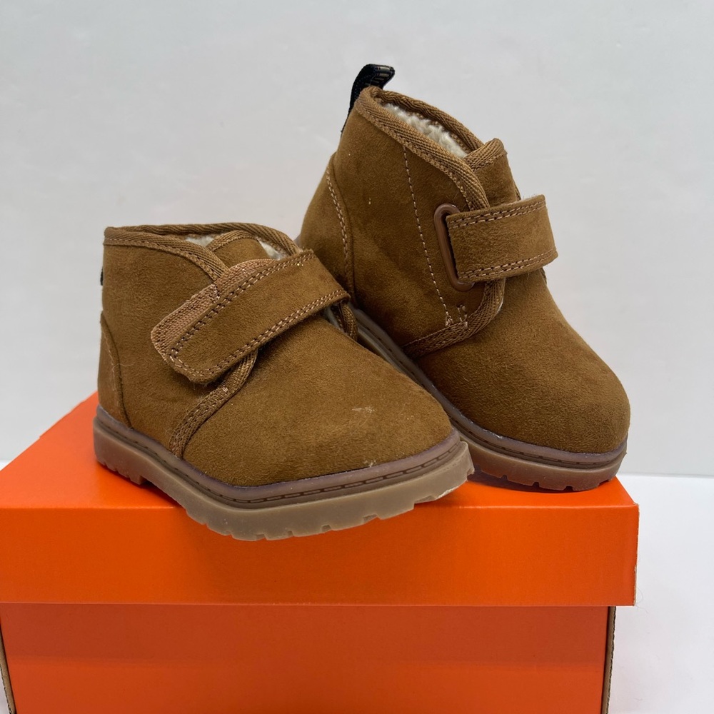 Kat & Jack Brown Kids Shoes with Velcro Strap - Picture 4 of 16